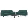 Juego de sofás con cojines 2 piezas terciopelo verde oscuro by , Sofas - Ref: Foro24-3278473, Price: 565,34 €, Discount: %
