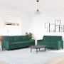 Juego de sofás con cojines 2 piezas terciopelo verde oscuro by , Sofas - Ref: Foro24-3278473, Price: 565,34 €, Discount: %