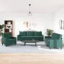 Juego de sofás con cojines 3 piezas terciopelo verde oscuro by , Sofas - Ref: Foro24-3278433, Price: 725,43 €, Discount: %