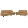 Juego de sofás con cojines 2 piezas terciopelo marrón by , Sofas - Ref: Foro24-3278478, Price: 515,35 €, Discount: %