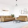 Juego de sofás con cojines 2 piezas terciopelo marrón by , Sofas - Ref: Foro24-3278478, Price: 524,32 €, Discount: %