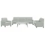 Juego de sofás con cojines 3 piezas terciopelo gris claro by , Sofas - Ref: Foro24-3278431, Price: 604,81 €, Discount: %