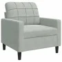 Dreiteiliges Sofaset mit Kissen aus hellgrauem Samt. von , Sofas - Ref: Foro24-3278431, Preis: 604,81 €, Rabatt: %