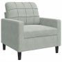 Juego de sofás con cojines 3 piezas terciopelo gris claro by , Sofas - Ref: Foro24-3278431, Price: 592,78 €, Discount: %
