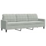 Juego de sofás con cojines 3 piezas terciopelo gris claro by , Sofas - Ref: Foro24-3278431, Price: 592,78 €, Discount: %