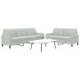 Juego de sofás con cojines 2 piezas terciopelo gris claro by , Sofas - Ref: Foro24-3278471, Price: 472,03 €, Discount: %