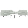 Juego de sofás con cojines 2 piezas terciopelo gris claro by , Sofas - Ref: Foro24-3278471, Price: 462,38 €, Discount: %