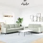 Juego de sofás con cojines 2 piezas terciopelo gris claro by , Sofas - Ref: Foro24-3278471, Price: 472,03 €, Discount: %