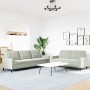 Juego de sofás con cojines 2 piezas terciopelo gris claro by , Sofas - Ref: Foro24-3278471, Price: 462,38 €, Discount: %
