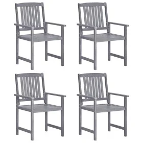 Garden chairs, set of 4, solid acacia wood in gray. by vidaXL, Garden chairs - Ref: Foro24-311875, Price: 241,37 €, Discount: %
