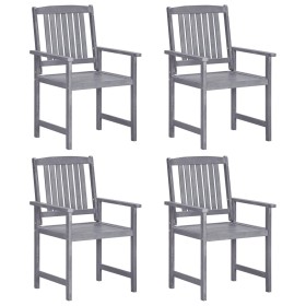 Gartenstühle 4 Einheiten massives Akazienholz grau von vidaXL, Gartenstühle - Ref: Foro24-311875, Preis: 245,13 €, Rabatt: %