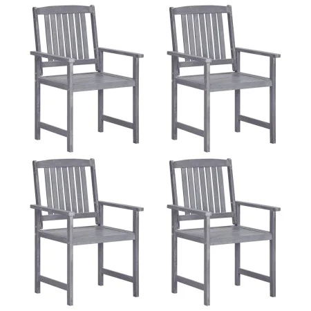 Garden chairs, set of 4, solid acacia wood in gray. by vidaXL, Garden chairs - Ref: Foro24-311875, Price: 241,37 €, Discount: %