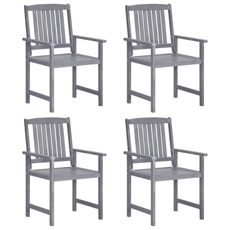 Gartenstühle 4 Einheiten massives Akazienholz grau von vidaXL, Gartenstühle - Ref: Foro24-311875, Preis: 245,13 €, Rabatt: %