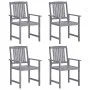 Garden chairs, set of 4, solid acacia wood in gray. by vidaXL, Garden chairs - Ref: Foro24-311875, Price: 241,37 €, Discount: %