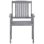 Gartenstühle 4 Einheiten massives Akazienholz grau von vidaXL, Gartenstühle - Ref: Foro24-311875, Preis: 242,88 €, Rabatt: %