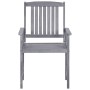 Gartenstühle 4 Einheiten massives Akazienholz grau von vidaXL, Gartenstühle - Ref: Foro24-311875, Preis: 245,13 €, Rabatt: %