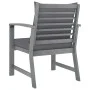Gartenstuhlkissen 2 Stück dunkelgraues massives Akazienholz von vidaXL, Gartenstühle - Ref: Foro24-311827, Preis: 159,55 €, R...