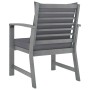 Gartenstuhlkissen 2 Stück dunkelgraues massives Akazienholz von vidaXL, Gartenstühle - Ref: Foro24-311827, Preis: 160,97 €, R...