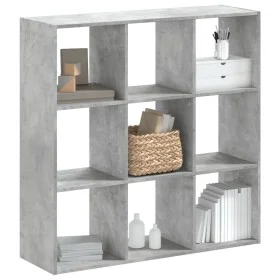 Estantería de madera de ingeniería gris hormigón 102x32x102 cm by , Bookcases and shelves - Ref: Foro24-852819, Price: 81,75 ...