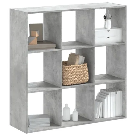 Estantería de madera de ingeniería gris hormigón 102x32x102 cm de , Librerías y estanterías - Ref: Foro24-852819, Precio: 81,...