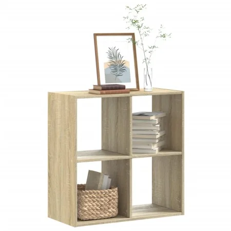 Estantería madera de ingeniería roble Sonoma 68,5x32x68,5 cm de , Librerías y estanterías - Ref: Foro24-852827, Precio: 42,39...