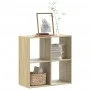Estantería madera de ingeniería roble Sonoma 68,5x32x68,5 cm de , Librerías y estanterías - Ref: Foro24-852827, Precio: 42,39...