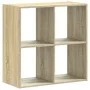 Estantería madera de ingeniería roble Sonoma 68,5x32x68,5 cm de , Librerías y estanterías - Ref: Foro24-852827, Precio: 42,39...