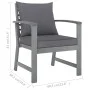 Gartenstuhlkissen 2 Stück dunkelgraues massives Akazienholz von vidaXL, Gartenstühle - Ref: Foro24-311827, Preis: 159,55 €, R...