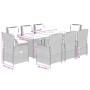 Set comedor de jardín 9 pzas con cojines ratán sintético beige by , Garden sets - Ref: Foro24-3262794, Price: 1,00 €, Discoun...