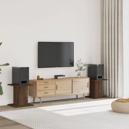 Soportes altavoces 2 uds madera marrón roble 30x30x40 cm by , Speaker stands - Ref: Foro24-852651, Price: 47,99 €, Discount: %