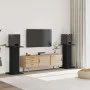 Soportes altavoces 2 uds madera ingeniería negro 30x30x80 cm de , Soportes para altavoces - Ref: Foro24-852664, Precio: 88,60...