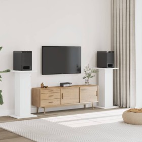 Soportes altavoces 2 uds madera ingeniería blanco 30x30x95 cm by , Speaker stands - Ref: Foro24-852672, Price: 95,15 €, Disco...