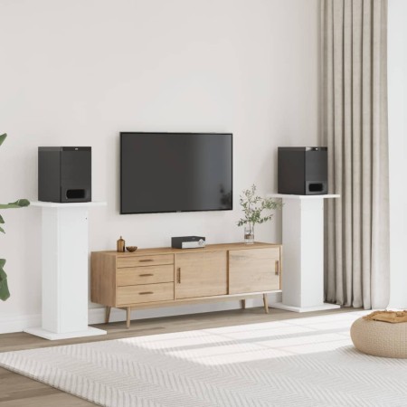 Soportes altavoces 2 uds madera ingeniería blanco 30x30x95 cm by , Speaker stands - Ref: Foro24-852672, Price: 95,15 €, Disco...