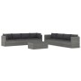 9-piece garden furniture set and gray synthetic rattan cushions by vidaXL, Garden sets - Ref: Foro24-3059495, Price: 900,60 €...