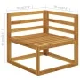 Juego de sofá 2 pzas con cojines gris oscuro madera de acacia by vidaXL, Modular outdoor sofas - Ref: Foro24-311856, Price: 2...
