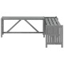 Eckgartenbank mit Blumentopf aus grauem Akazienholz, 117 cm von vidaXL, Gartenbänke - Ref: Foro24-311824, Preis: 91,27 €, Rab...