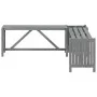 Eckgartenbank mit Blumentopf aus grauem Akazienholz, 117 cm von vidaXL, Gartenbänke - Ref: Foro24-311824, Preis: 89,99 €, Rab...