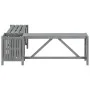Eckgartenbank mit Blumentopf aus grauem Akazienholz, 117 cm von vidaXL, Gartenbänke - Ref: Foro24-311824, Preis: 89,99 €, Rab...