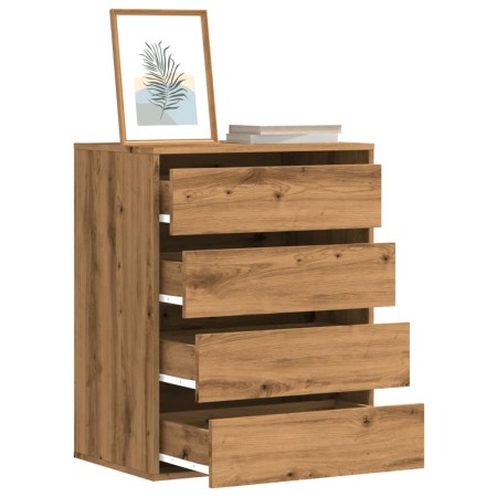 Eckschublade aus Eichen-Ingenieurholz, handgefertigt, 60x41x76 cm. von , Schubladen - Ref: Foro24-852878, Preis: 121,61 €, Ra...