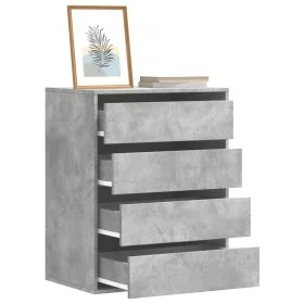 Eckschubladenkommode aus grauem Beton-Ingenieurholz 60x41x76 cm. von , Schubladen - Ref: Foro24-852873, Preis: 115,06 €, Raba...