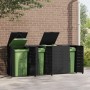 Cobertizo de 4 contenedores de basura acero negro 276x79x117 cm by , Waste container supports - Ref: Foro24-3279979, Price: 8...
