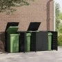 Cobertizo de 4 contenedores de basura acero negro 276x79x117 cm by , Waste container supports - Ref: Foro24-3279979, Price: 9...