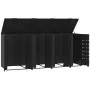 Cobertizo de 4 contenedores de basura acero negro 276x79x117 cm by , Waste container supports - Ref: Foro24-3279979, Price: 9...