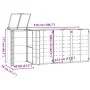 Cobertizo de 4 contenedores de basura acero negro 276x79x117 cm by , Waste container supports - Ref: Foro24-3279979, Price: 9...