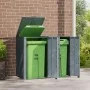 Cobertizo de 2 contenedores de basura acero gris 138x79x117 cm by , Waste container supports - Ref: Foro24-3279987, Price: 41...