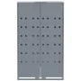 Cobertizo de 2 contenedores de basura acero gris 138x79x117 cm by , Waste container supports - Ref: Foro24-3279987, Price: 41...