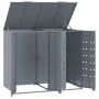 Cobertizo de 2 contenedores de basura acero gris 138x79x117 cm by , Waste container supports - Ref: Foro24-3279987, Price: 41...