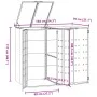 Cobertizo de 2 contenedores de basura acero gris 138x79x117 cm by , Waste container supports - Ref: Foro24-3279987, Price: 41...