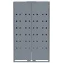 Cobertizo de 6 contenedores de basura acero gris 414x79x117 cm de , Soportes para contenedores de residuos - Ref: Foro24-3279...