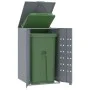 Cobertizo de contenedor de basura acero gris 69x79x117 cm by , Waste container supports - Ref: Foro24-4008428, Price: 219,97 ...